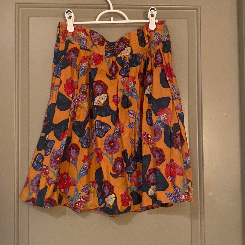 Floral knee length skirt